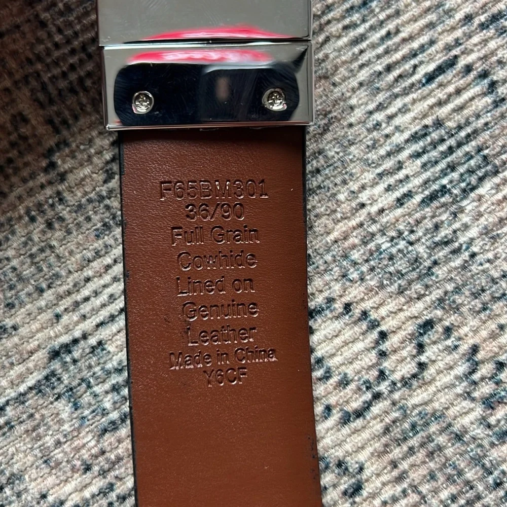 Reversible‎ Leather Belt with Silver Buckle